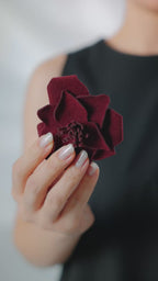 SUEDE MAGNETIC BROOCH