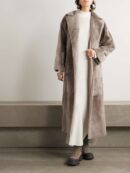 Faiolica Pleated Leather Coat