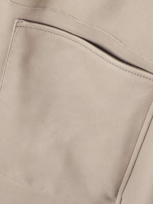 Faiolica Pleated Leather Coat