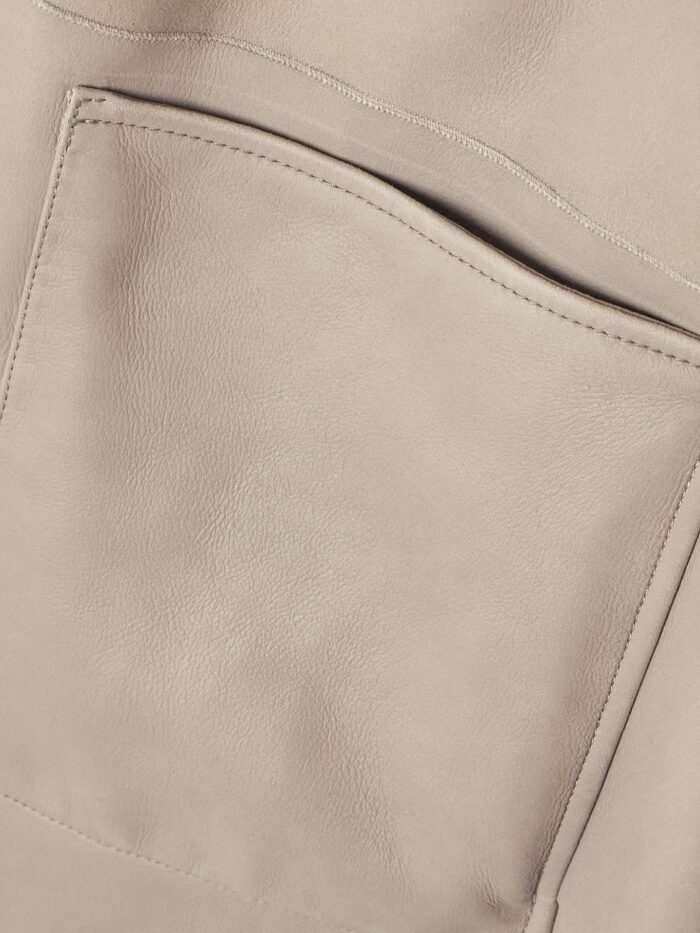 Faiolica Pleated Leather Coat - Image 3
